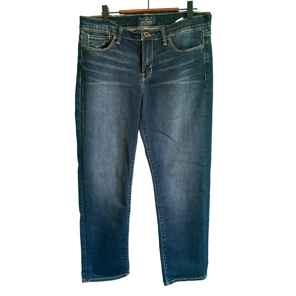 Lucky Brand Mollie Crop Straight Leg Dark Denim Jeans Women's 12/31